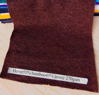 China Sustainable Hemp Fabric Bamboo Fabric Bamboo Fabric Hemp Jersey for sale