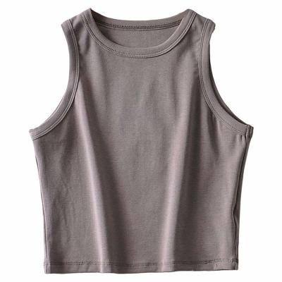 China Custom Fashion Ladies Anti-pilling Vest Eco-Friendly Custom Sports Wear Tops Women Organic Gym Hemp Tank Sleeveless Knitted Vest for sale