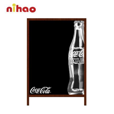 China View: pine wood; Tip: 2mm MDF Customized NIHAO A Eco-friendly Wood Stand Smart Blackboard Chalkboard For Indoor Outdoor Bar Promotion for sale