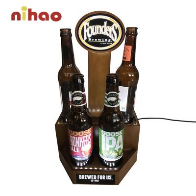 China Fashion NIHAO Glorifier Indoor Outdoor Custom Luminous Led Bottle Show Smart Stainless Steel Liquor for Bar Promotion for sale