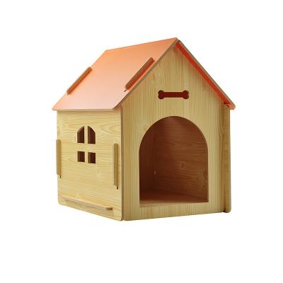 China Removable Cat Litter Pet House Dog Outdoor Doorless House Cover Stylish Wooden Pet House for sale