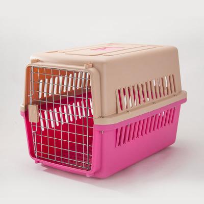 China Hot Sale Viable Wholesale Portable Lightweight Travel Breathable Metal Dog Cage for sale