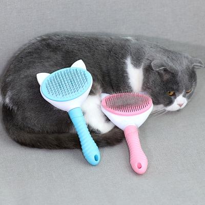 China Factory Price Solid Plastic Grooming Comfortable Pet Hair Remover Cleaning Brush for sale