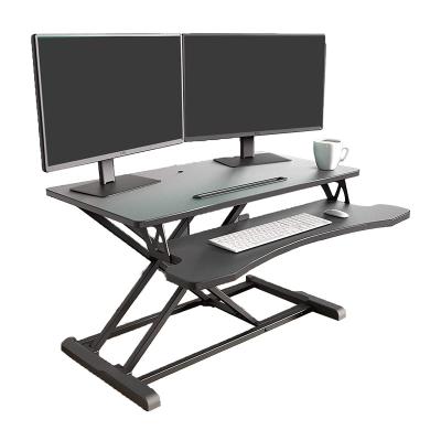 China Adjustable (height) stand up table riser L04 computer sit adjustable standing rack height desk converter for sale