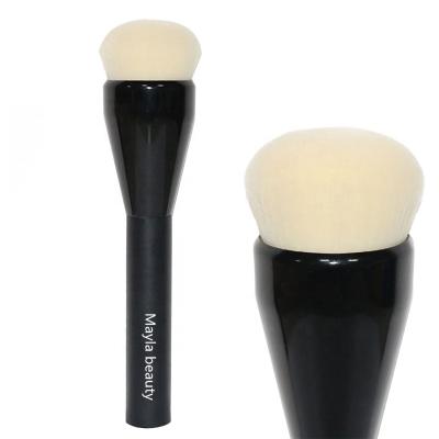 China Long Round Kabuki Handle Kabuki Foundation Makeup Brush Press Full Coverage Foundation Brush for sale