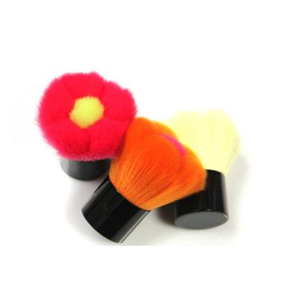 China Short Contour Powder Shape Flower Shape Makeup Brush Kabuki Kabuki Makeup Brush Handle Cosmetic Brush for sale