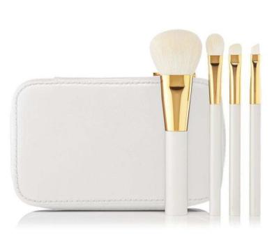 China Brush Kit White Color 4pcs Cute Travel Brush Set Promotion Gift Makeup Kit for sale