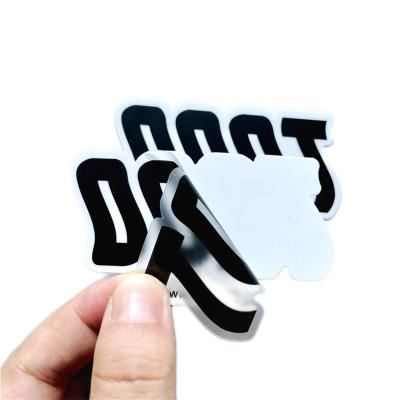 China Waterproof Custom Adhesive Roll Adhesive Vinyl Sticker PVC Transparent Logo Printing Stickers for sale