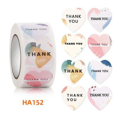 China Low MOQ Waterproof Waterproof Roll Packaging Brand Logo Thank You Labels For Custom Made Small Business for sale