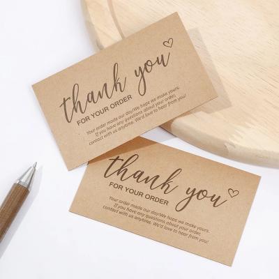 China US Wholesale Custom Greeting Cards Custom Thank You Cards Kraft Paper Gift Card For Small Business for sale