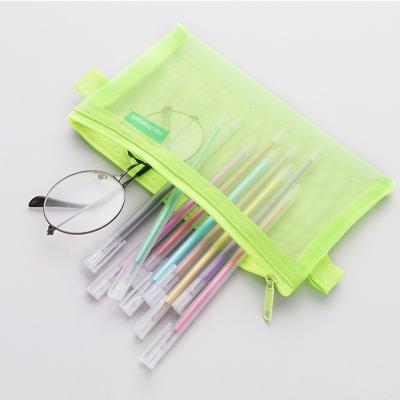 China Fashion\New PVC Zipper School Pen Case Bag Nylon Custom Pencil Bags Wholesale Decorative Comfortable\Durable Pencil Case Bag for sale