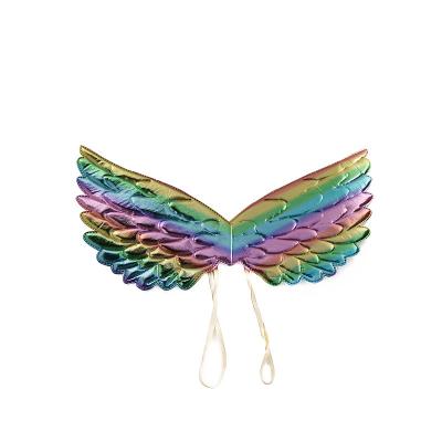 China Cute Kids Halloween Cosplay Props Butterfly Rainbow Fairy Wings for Girls Princess Fairy Wings for sale