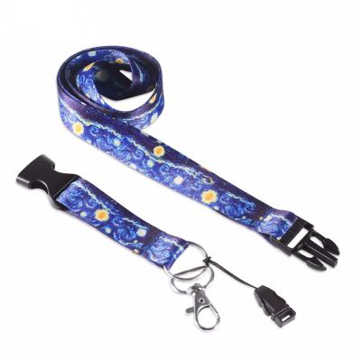 China Wholesale Durable Customized Promotional Cheap Printed Polyester Lanyard Keychain Nylon Phone Neck Card Holder Lanyards With Logo Custom for sale