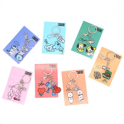 China Custom Shape Design Cute Design Key Chain Clear Acrylic Keychains Factory Wholesale Environmentally Friendly for sale