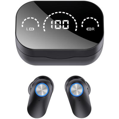 China 2022 Popular New Arrival Mirror LED Display Earbuds Noise Canceling Earphone HD Call Playback BT 5.2 TWS Wireless Earbuds for sale