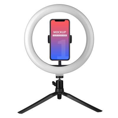 China Color Tempurate Adjustable Top Selling High Quality Adjustable ABS 10 Inch Remote Control Tripod Vlogging LED Selfie Ring Light for sale