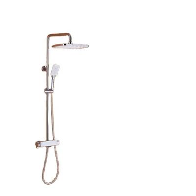 China With Multifunctional Slide Bar Constant Temperature Shower Head Smart Square Electroplating Bathroom Faucet As One for sale