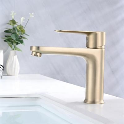 China Factory Direct Sale Gold Style Basin Faucet Metered Mixer Taps for sale