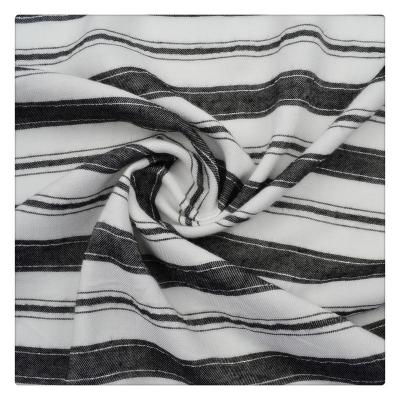 China Double Faced Blouses Customized Thread Dobby Fabric Rayon Stripes Metallic Fabric Dyed Soft Hand-Feeling For Dress Shirts for sale