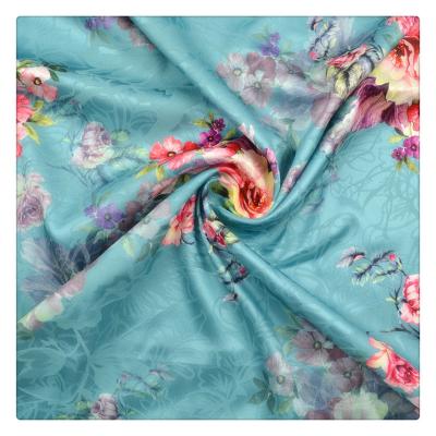 China Tear-Resistant Jacquard Woven Polyester Stretch Stain Digital Printing Fabric For Lady Women Decoration for sale