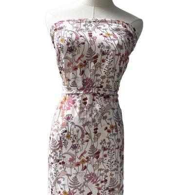 China Fashion 75D 1800T Digital Printing Mess Anti-static Crepe Flower Small Fabric For Woman Dress Clothes for sale