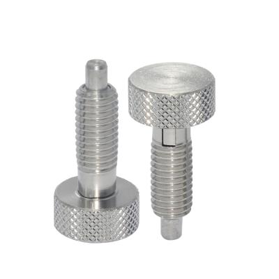 China Stainless Steel M6 Stainless Steel Self Locking Knurled Plunger Type Pull Knob Indexing for sale