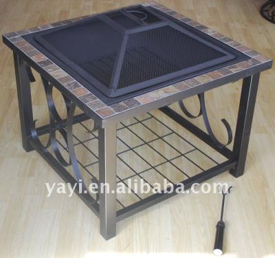 China Stocked Outdoor 27 Inch Slate Fire Pit Table for sale