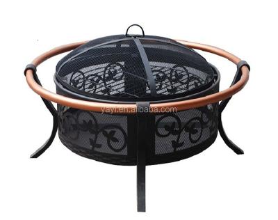 China Outdoor Camping Patio 38inch Gas Barbecue Fire Pit Stocked for sale