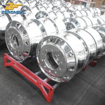 China Aluminum Aluminum Truck Wheel 22.5*8.25 With Polishing Forged Truck Rim With DOT TUV Certificate for sale