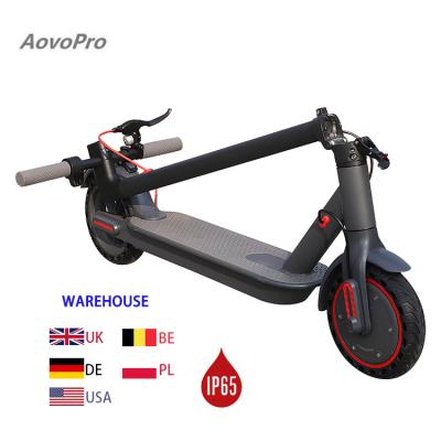 China Hot Selling LED Light AOVO USA Warehouse Fast Dispat 2 LCD + EU Display Screen Wheels Adults 350w Foldable Electric Kick Scooter Without Seat for sale