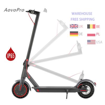 China LCD Display Screen + LED Light AOVO M365 Pro Electric Scooter Warehouse 25km h 350w 36v Adult E Electric Scooter Portable Foldable for sale