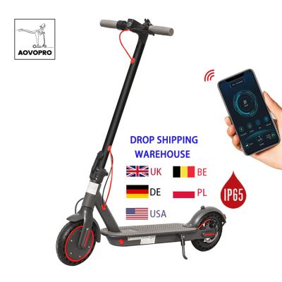 China LCD Display Screen + Smart LED Light AOVO App USA Store Drop Ship Pro 350w 36v Fast Delivery M365 Folding 8.5 Inch Max Adult Electric Scooter for sale