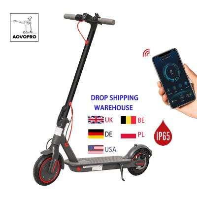 China LCD display screen + China EU UK LED light AOVO M365 pro 350 watt high speed scooters factory delivery and adult electric scooters for sale