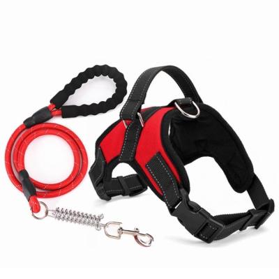 China Outdoor Cooling Stored Tactical Vest Coat Pet Training Chest Heavy Duty Dog Harnesses And Leashes for sale