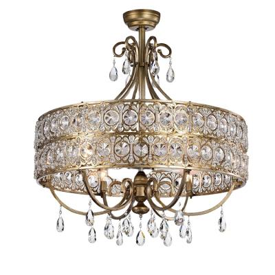 China Manufacturer Best Led Bathroom Light 29 Inch D.C Crystal Ceiling Fans Big Crystal Chandelier Ceiling Fan Lamp for sale