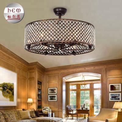 China Light Kit Cheap Price Ceiling Fan Crystal Chandelier Fancy Dc Motor Positive or Return Fan with Light for sale