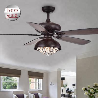 China 290mm*120mm 2019 Home Appliance Decorative Crystal Ceiling Fan for sale