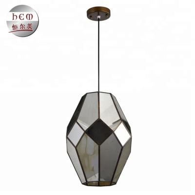 China Modern Hotel Iron +Antique Pendant Lamp Bronze Glass Crystal Chandelier for sale