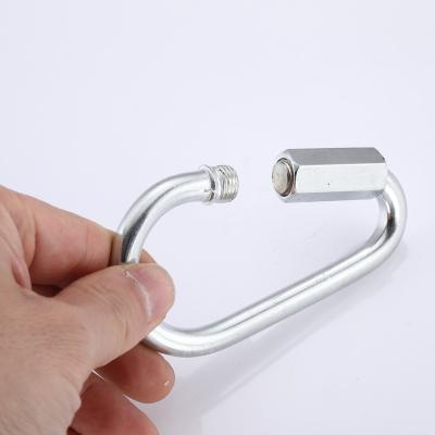 China Electrophoresis Safety Snap Hook Screw Galvanized Available Carabiner Mounting Snap Hook for sale