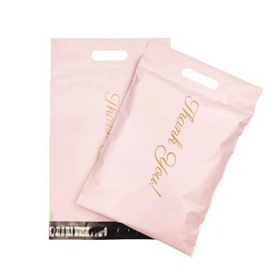 China Eco-friendly Wholesale 10*13Inch Pink Tote Bag Custom Logo Poly Envelope Express Mailing Bags Portable Logistics Apparel Packaging Parcel for sale