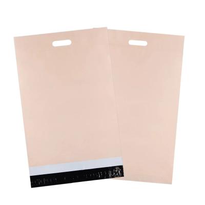 China Custom Factory OEM Eco Biodegradable Messenger Bag Eco Friendly With Handle Apricot Express T-Shirt Compostable Mailer Bags for sale