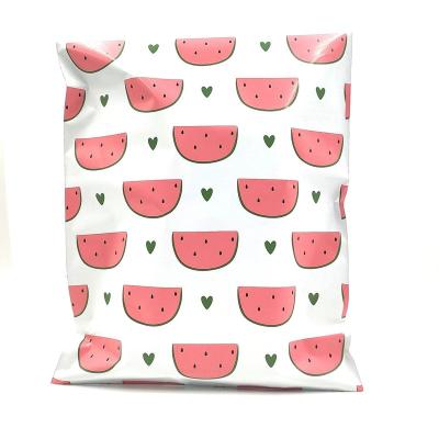 China Eco-friendly Wholesale Cheap Plastic Courier/Folding Envelope Mailing Bags Watermelon Pattern Printing Mailer Mailing Express Mail Bag For Cloth for sale