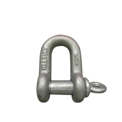 China General Industry Hot Selling Drop Forged Screw Pin Chain Shackle D Type USA Shackle 10 Ton for sale