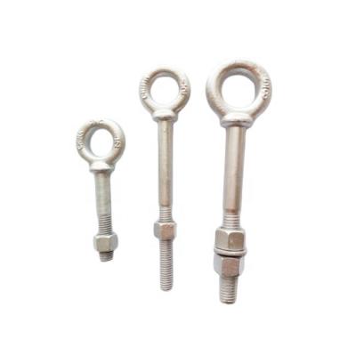 China Steel HDG Forged Anchor Eye Bolt Shoulder Type With Nut for sale