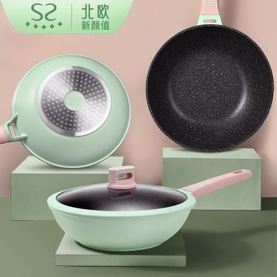 China Yunshan Mode Green Saucepan Set Sustainable Stove Medium Set For Families for sale