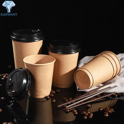 China Recycled Throw Away Custom Disposable Coffee Cups Greaseproof for sale