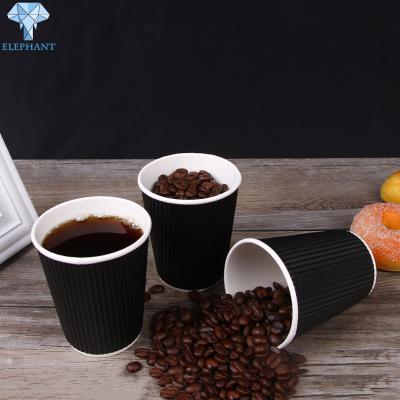 China BPA Free 8oz Double Wall Paper Coffee Cups For Tea Milks for sale