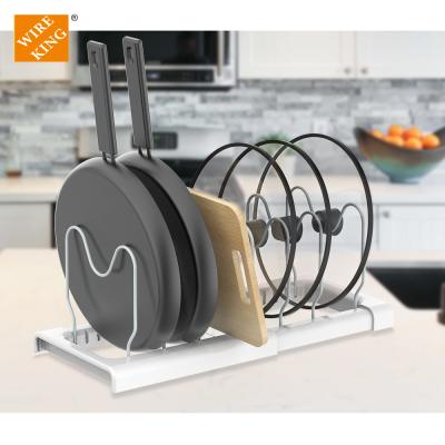 China Viable Wholesale Racks & Holders Pan Lid Rack Sinkware Household Storage Kitchen Expandable Caddy for sale