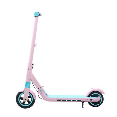 China Warehouse Pink Children Foot Scooter Youth Electric People Portable Mini Gift Folding Electric Scooter for sale