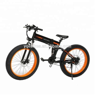 China Aluminum Alloy Two Wheel 48v500W1000W Fat Tire Mountain Bike Electric Bike Foldable Electric Bicycle for sale